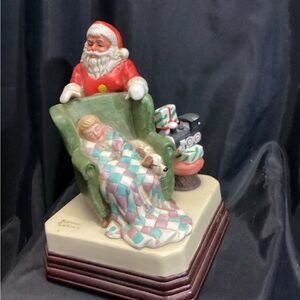 Norman Rockwell “Waiting For Santa” with music box